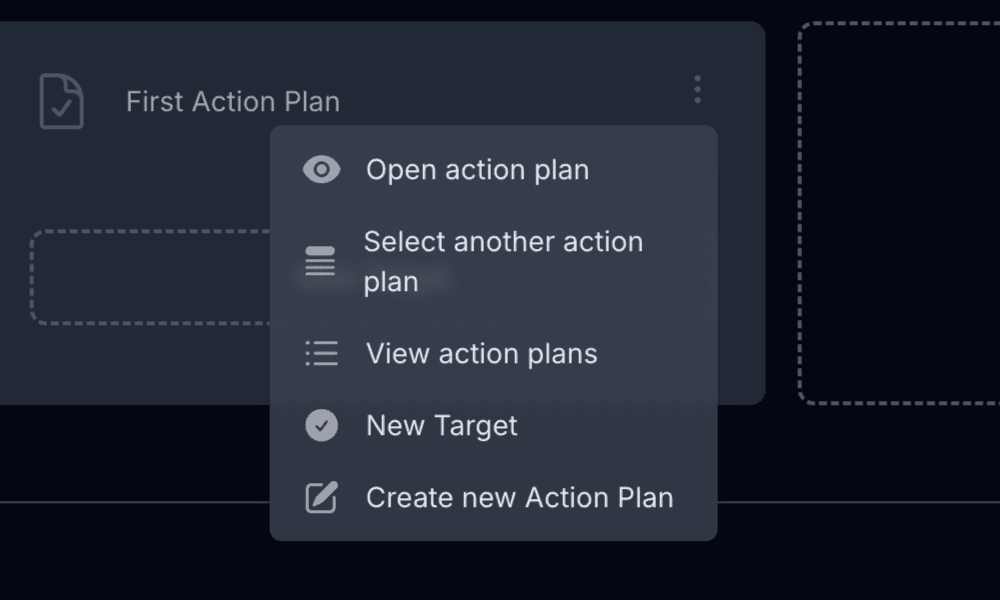 Planning Card Menu